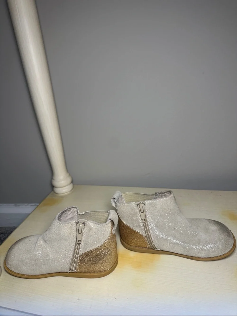 Livie & Luca Sparkle Light Grey Kids Ankle Boots